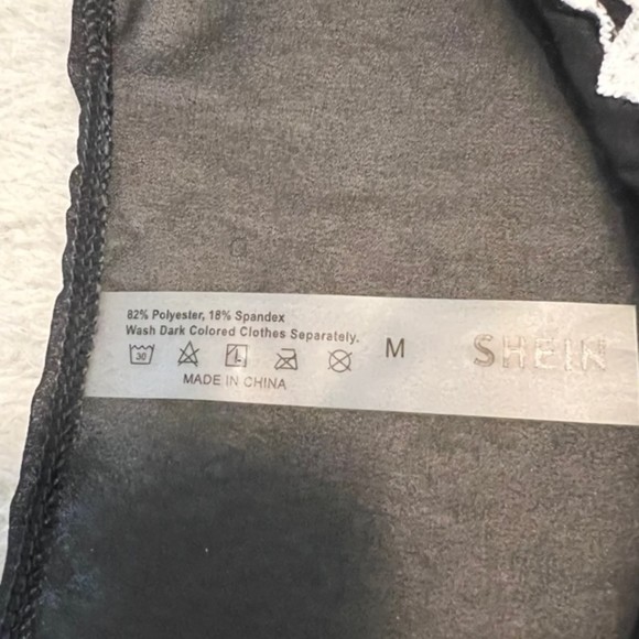 SHEIN Black Sheer Floral Embroidered Poncho Tasseled Hem Loose Tunic Size Medium - Picture 9 of 11